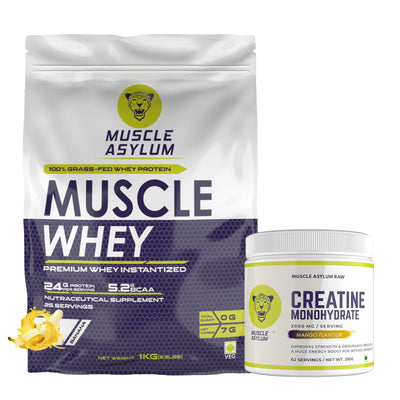 Muscle Whey Protein Bag 1kg + Creatine Mango 250G