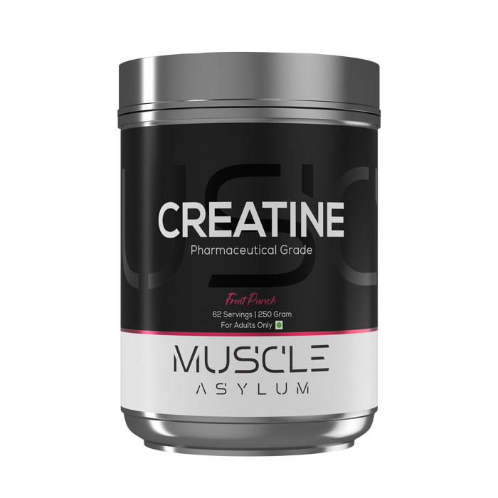 Muscle Asylum Pure Creatine Monohydrate Powder | 250 G,62 Servings | With Genuine Lab Reports | Enhanced Muscle Strength & Power | Fast Recovery | Increased Muscle Mass,1 Count (83 Serving)