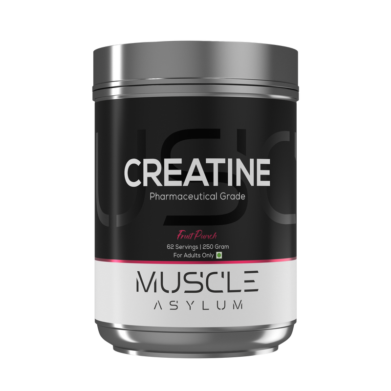Muscle Asylum Pure Creatine Monohydrate Powder | 250 G,62 Servings | With Genuine Lab Reports | Enhanced Muscle Strength & Power | Fast Recovery | Increased Muscle Mass,1 Count (83 Serving)