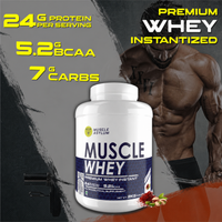 Muscle Asylum- Muscle Whey Protein - 24g Protein, 5.2g BCAA - (50 Servings), 2 Kg (4.4Lbs))