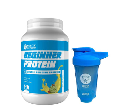 Muscle Asylum Beginner Protein Blend - 15g Protein For Muscle Building, 7g EAA, No Added Sugar 22 Servings, 2lbs