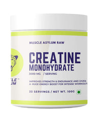 Muscle Asylum- Muscle Whey 100% Whey Protein - 24g Protein, 5.29g BCAA - Double Chocolate (29 Servings) - 1 Kg (2.2Lbs) & Micronized Creatine Monohydrate Powder - 33 Servings, 100gm (Unflavored)