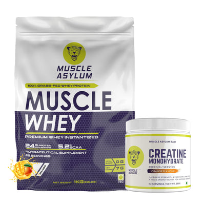 Muscle Whey Protein Bag 1kg + Creatine Orange 250G