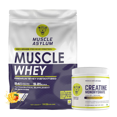 Muscle Whey Protein Bag 1kg  + Creatine Mango 250G