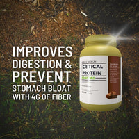 Muscle Asylum Critical Protein With Oats Complex 1.5KG (Double Chocolate) l 24G Of Protein & Carbs/Serving For Muscle Building & Recovery, 25 Servings