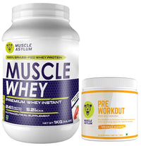 Muscle Whey Protein 1kg + Pre-workout Orange Mango 180g