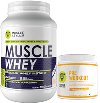 Muscle Whey Protein 1kg + Pre-workout Orange Mango 180g