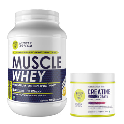 Muscle Whey Protein and Creatine Fruit Punch 100g