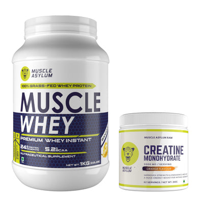 Muscle Whey Protein 1kg  and Creatine Orange 250g