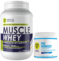 Muscle Whey Protein 1kg + Pre-workout Blue Razz 180g