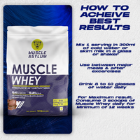 Muscle Asylum Premium 1kg Whey Protein Blend - 24g Protein Per Serving For Muscle Building & Recovery,25 Servings