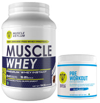 Muscle Whey Protein 1kg + Pre-workout Blue Razz 180g