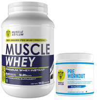 Muscle Whey Protein 1kg + Pre-workout Blue Razz 180g