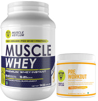 Muscle Whey Protein 1kg + Pre-workout Orange Mango 180g