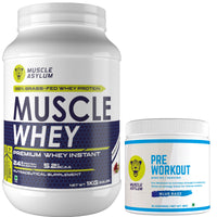 Muscle Whey Protein 1kg + Pre-workout Blue Razz 180g