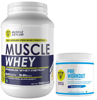 Muscle Whey Protein 1kg + Pre-workout Blue Razz 180g