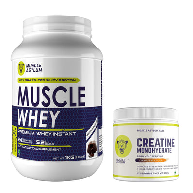 Muscle Whey Protein 1kg  and Creatine Orange 250g