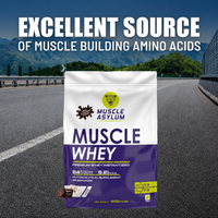 Muscle Asylum Premium Whey Protein 1kg l 24g Protein/Serving For Muscle Building & Recovery, 25 Servings