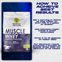 Muscle Asylum Premium 1kg Whey Protein Blend - 24g Protein Per Serving For Muscle Building & Recovery,25 Servings