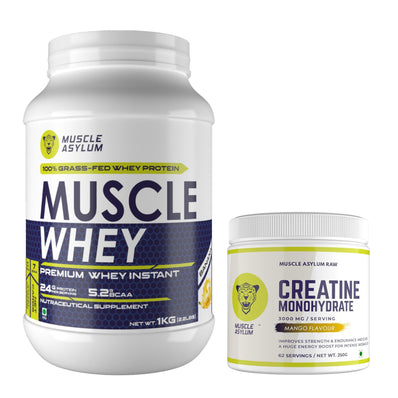 Muscle Whey Protein 1kg and Creatine Mango 250g