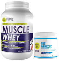 Muscle Whey Protein 1kg + Pre-workout Blue Razz 180g