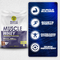 Muscle Asylum Premium 1kg Whey Protein Blend - 24g Protein Per Serving For Muscle Building & Recovery,25 Servings